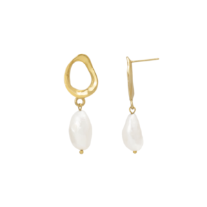 pearl drop earring or falling pearls studs product pic