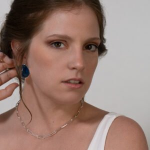 azul enamel studs and clip necklace silver (2)