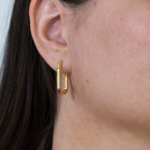 clip earrings gold closeup