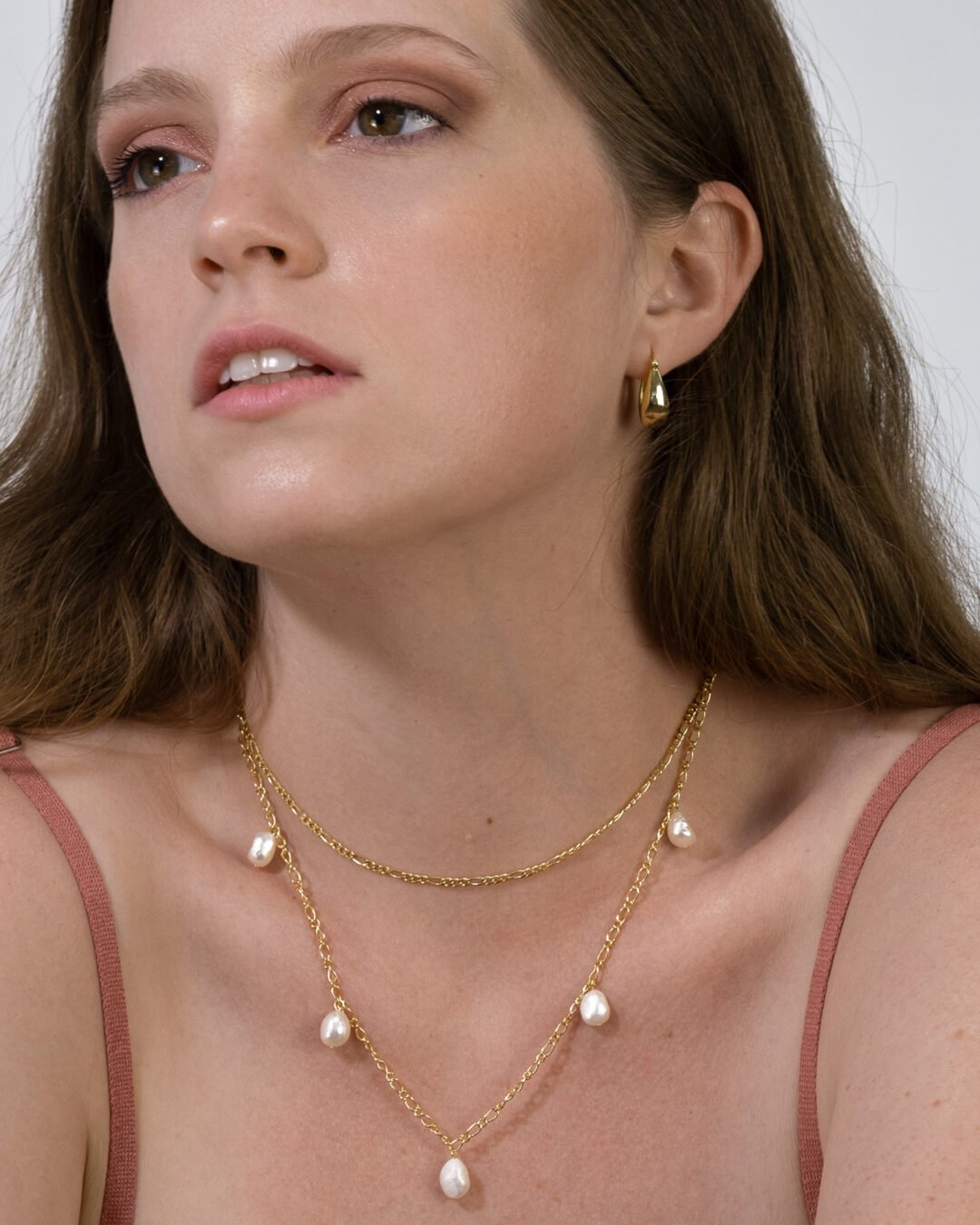 eva hoops and mar necklace
