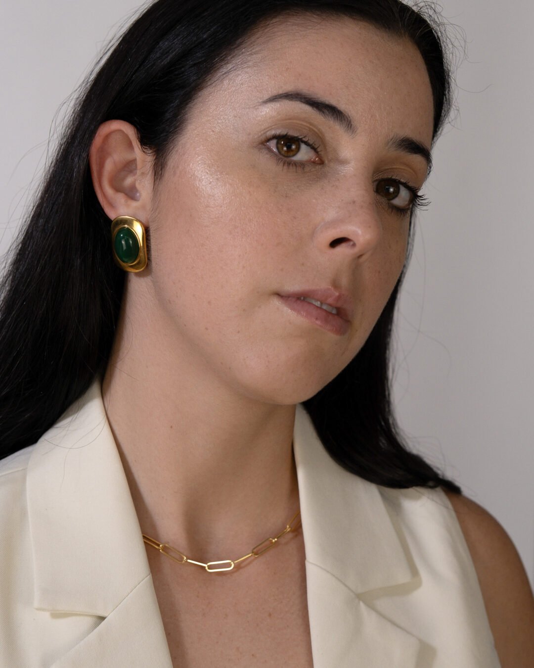 lucia studs and clip necklace