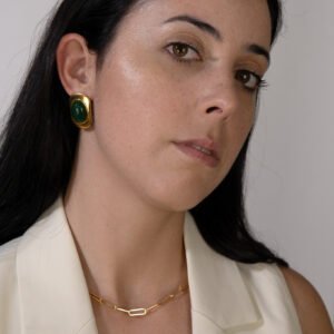 lucia studs and clip necklace